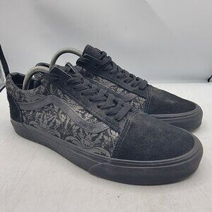 Vans Old Skool Skull Tapestry Mens 10 Black Raven Skate Shoes Casual Athletic